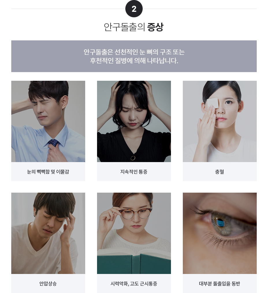 안구돌출의 원인과 증상